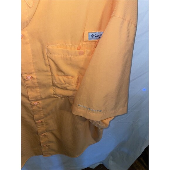 Columbia Tamiami Men’s Guide Shirt Size 2XL Orange Omnishade Athleisure Fishing - Picture 7 of 12